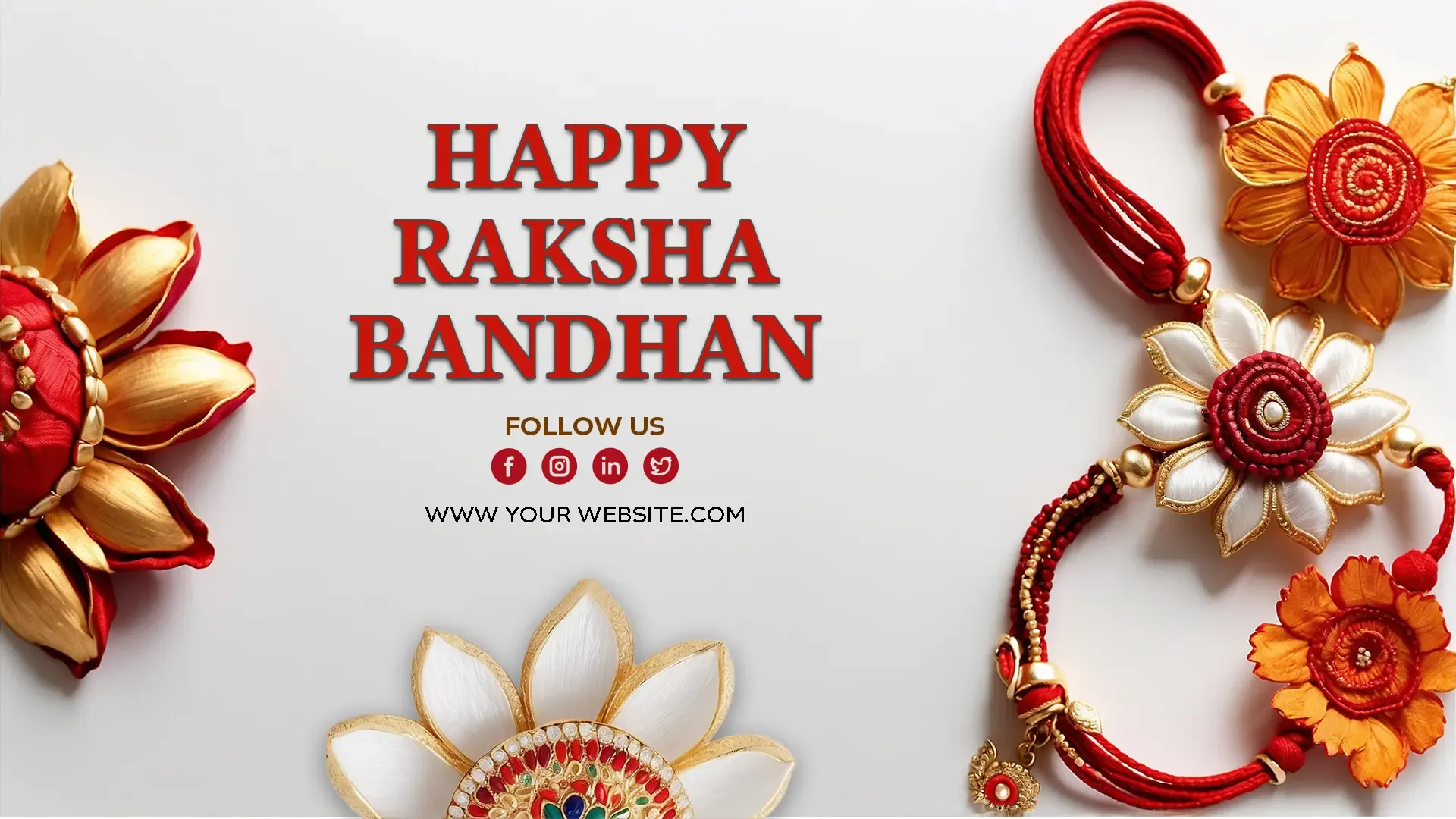 Elegant Rakhi Festival Card Template image